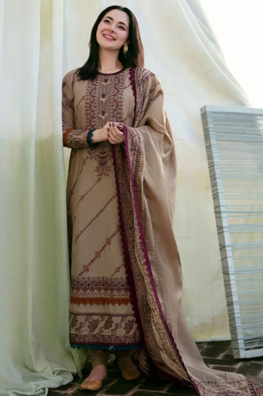 Florent 5268 Summer Collection| Heavy Embroidered Airjet Lawn With Net Dupatta