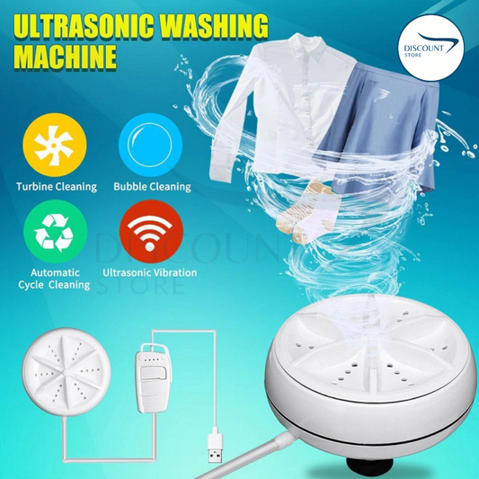 Portable Turbine Ultrasonic Washing Machine - (IMPORTED)