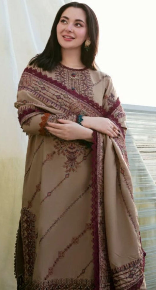 Florent 5268 Summer Collection| Heavy Embroidered Airjet Lawn With Net Dupatta