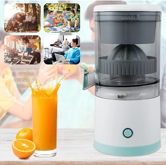 Portable Electric Citrus Juicer Hands-Free Rechargeable Orange Lemon Grapefruit Juicer Easy to Clean Juicer Machine | Orange, Lemon Juicer and Squeezer | Juice Extractor | Juice Blender