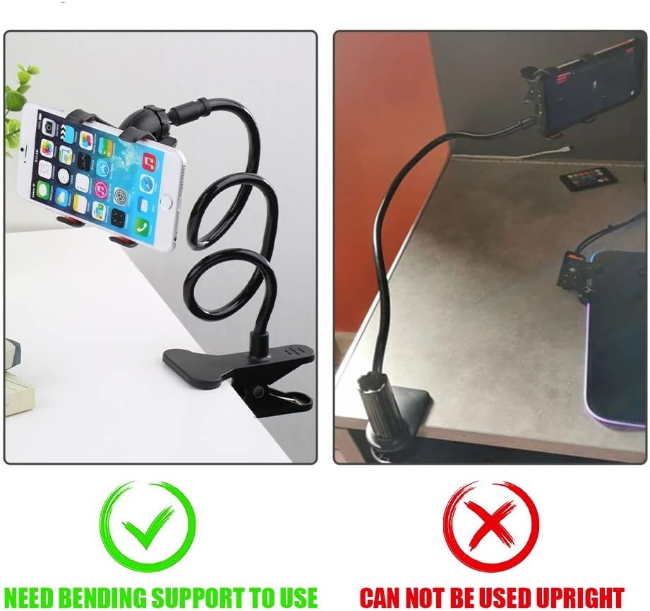 Mobile Phone Stand Holder Flexible and Power Full Grip - 360 Degree Rotating Mobile Stand Bedside Able Lazy Snake Mobile Phone Holder - Random Color