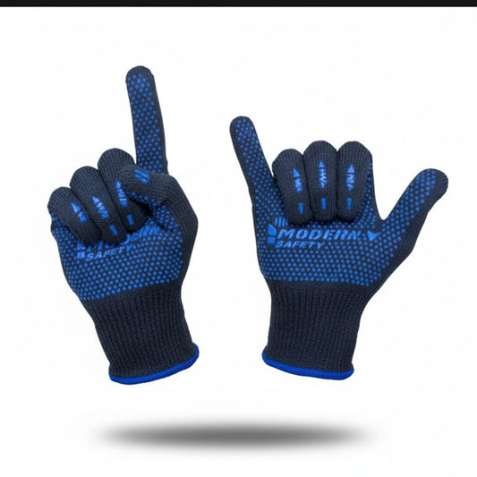 Premium Knitted Beanie Cap, Neck Gaiter And Touchscreen Gloves Combo Pack | Complete Winter Essentials For Cold Weather Protection (Blue)