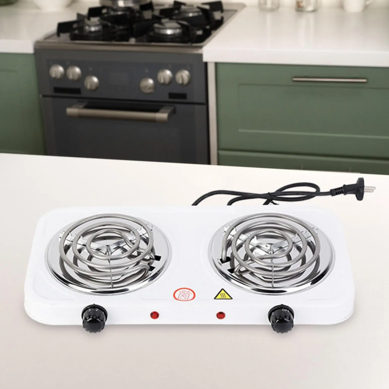 Double Electric Stove – Dual Hot Plate Cooker with Twin Coil Burners | Fast Heating, Energy-Efficient Electric Cooking Stove for Home, Hostels & Outdoor Use