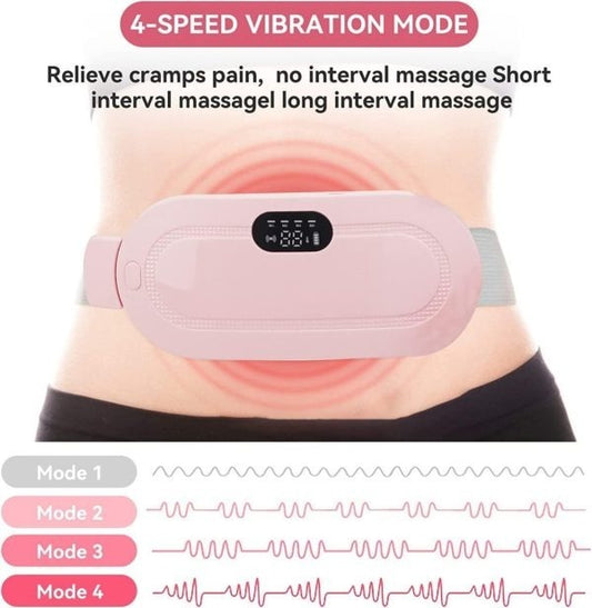 Cramp Relief Belt -Portable Menstrual Heating Pad, Heated Belly Belt For Menstrual Cramp Relief With 3 Heat Levels And 4 Modes, Electric Belt Massage For Women And Girls