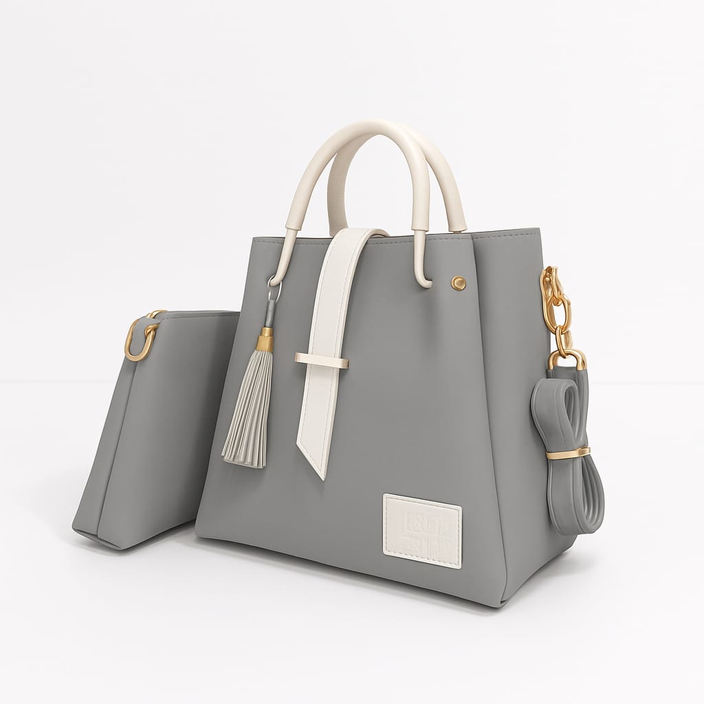 2 PCS Premium Synthetic Leather Shoulder Bags Set – Soft, Stylish &amp; Spacious with Long Strap